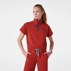FIGS x Team USA FIBREx Mock Neck Scrub Top